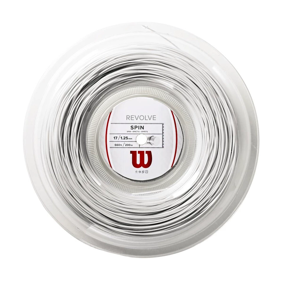 Tenisový výplet Wilson  Revolve 1.25 mm White Reel (200 m)