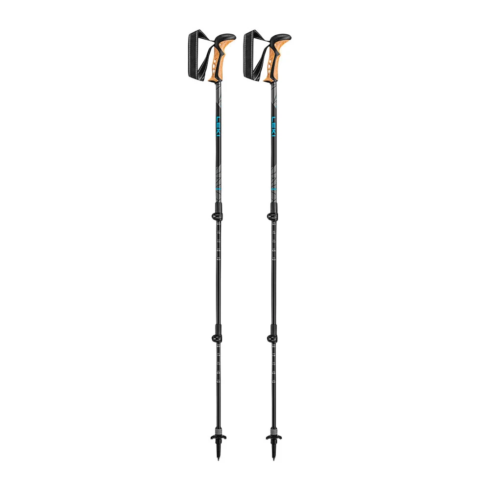 Trekové hole Leki  Khumbu Lite AS, black-petrol-dark anthracite, 100 - 135 cm