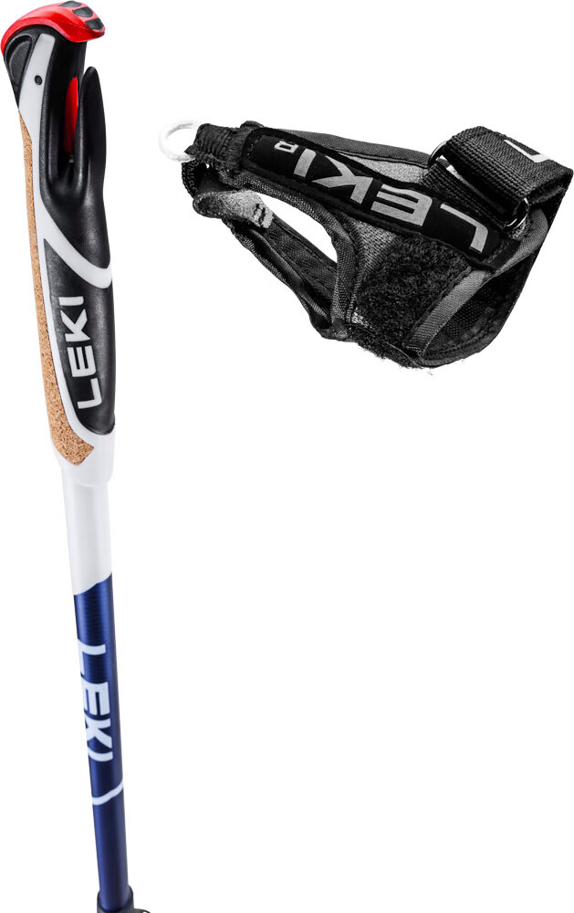 Trekové hole Leki  Smart Supreme, midnightblue dark metallic-darkblue-white, 100 - 130 cm - thumb (2)