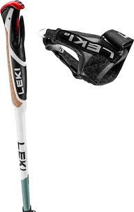 Trekové hole Leki  Spin Shark SL, white-smokegreen-dark anthracite, 100 - 130 cm