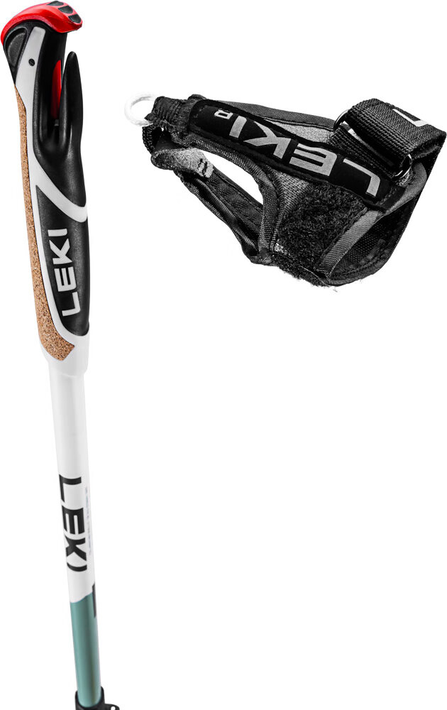 Trekové hole Leki  Spin Shark SL, white-smokegreen-dark anthracite, 100 - 130 cm - thumb (1)