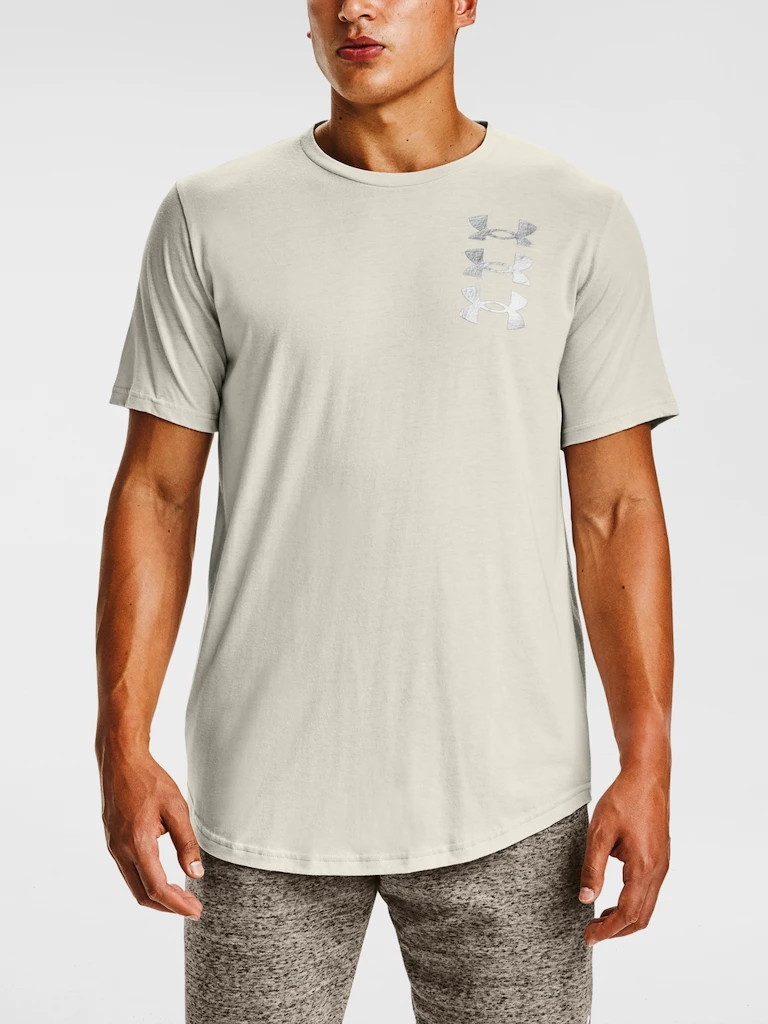 Tričko Under Armour TRIPLE STACK LOGO SS-WHT