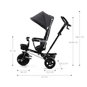 Tříkolka Kinderkraft Aveo Malachite Grey