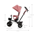 Tříkolka Kinderkraft Aveo Rose Pink