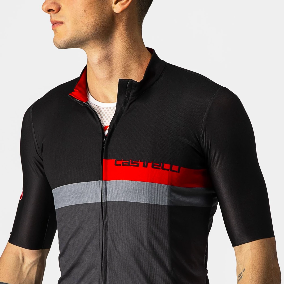 Castelli A Blocco Light Black/Red Dark Gray