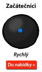 Rychlý squashový míček s modrou tečkou pro začátečníky