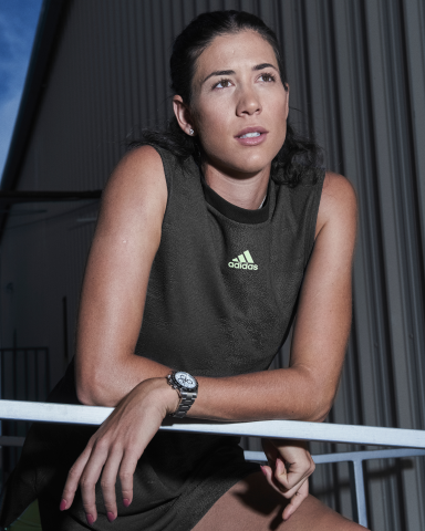 Garbiñe Muguruza v oblečení na tenis adidas New York