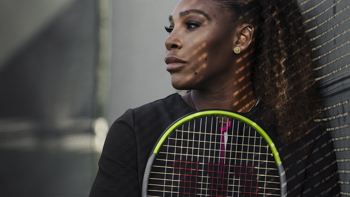 Serena Williams s novou řadou tenisových raket Wilson Blade v7