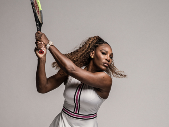 Serena Williams a tenisová raketa Wilson Blade v7