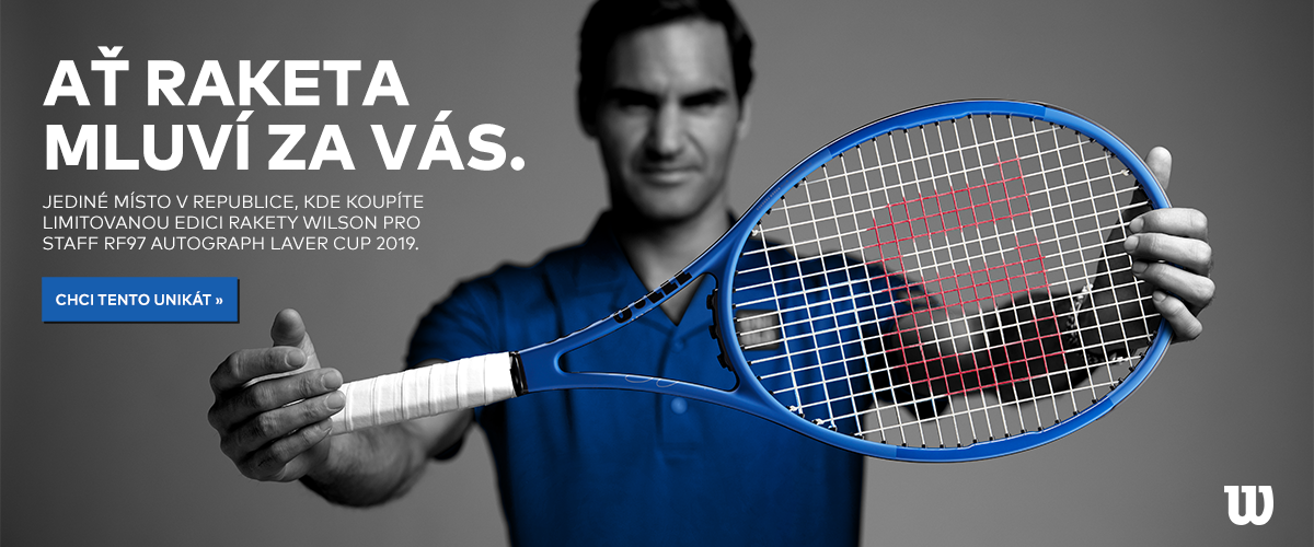 Roger Federer a jeho raketa v limitované edici pro Laver Cup 2019
