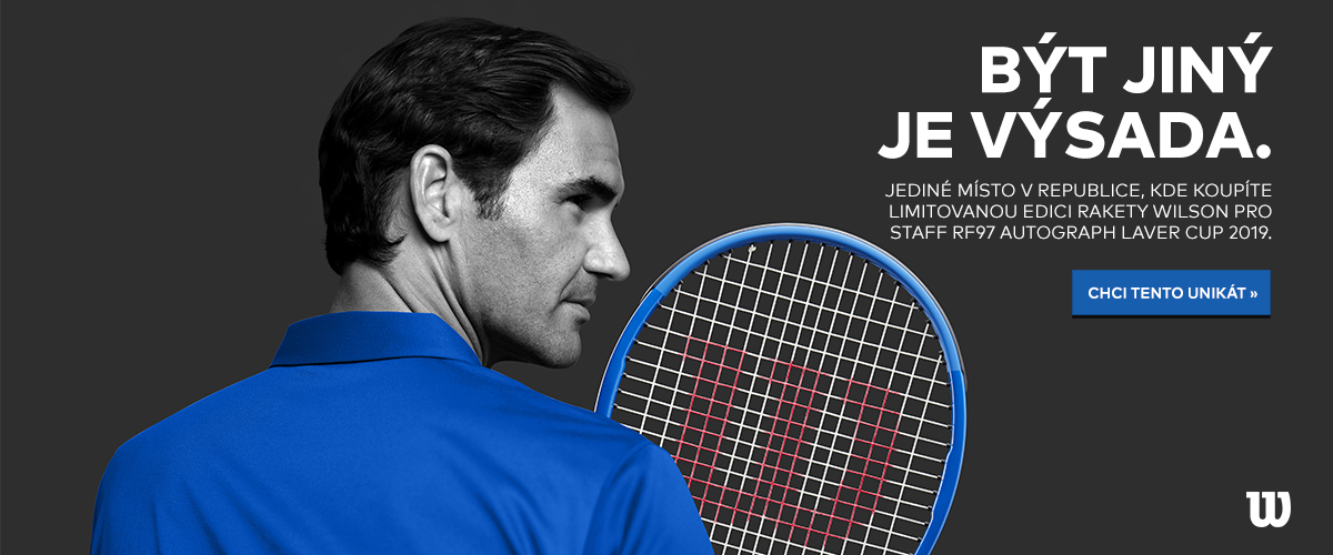 Roger Federer a jeho raketa v limitované edici pro Laver Cup 2019