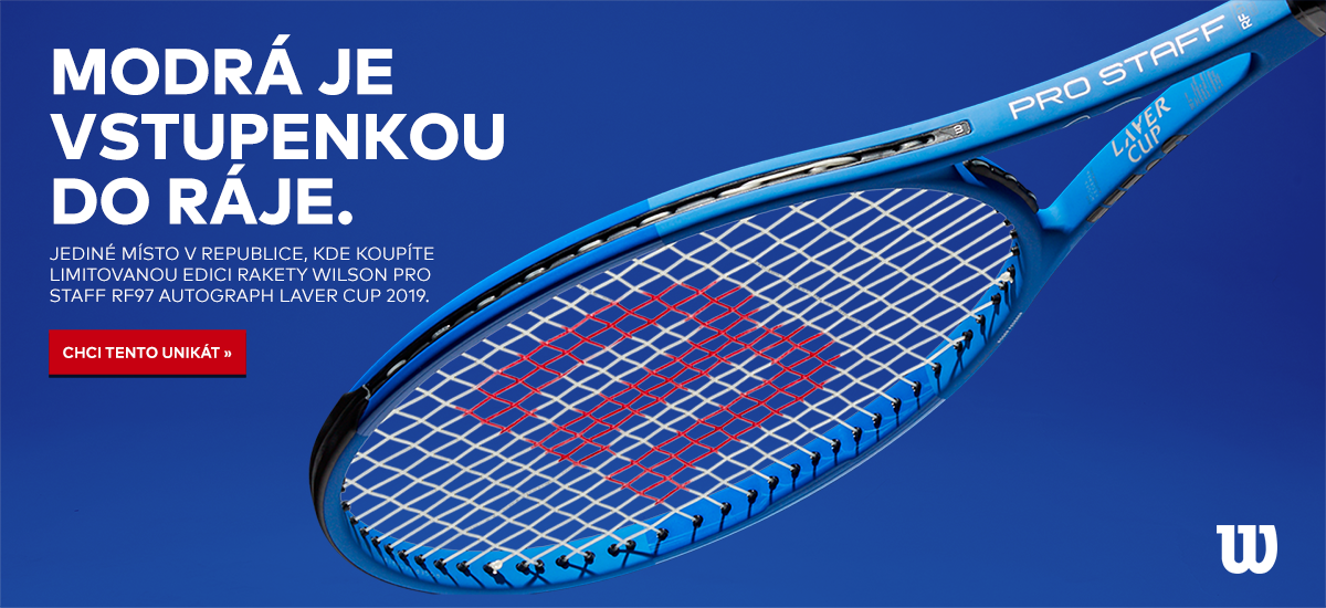Roger Federer a jeho raketa v limitované edici pro Laver Cup 2019