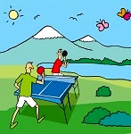 venkovní stůl na stolní tenis
