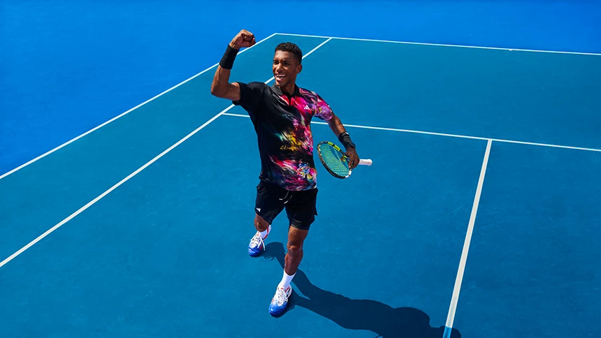 Félix Auger-Aliassime v tenisovém oblečení adidas Melbourne 2023