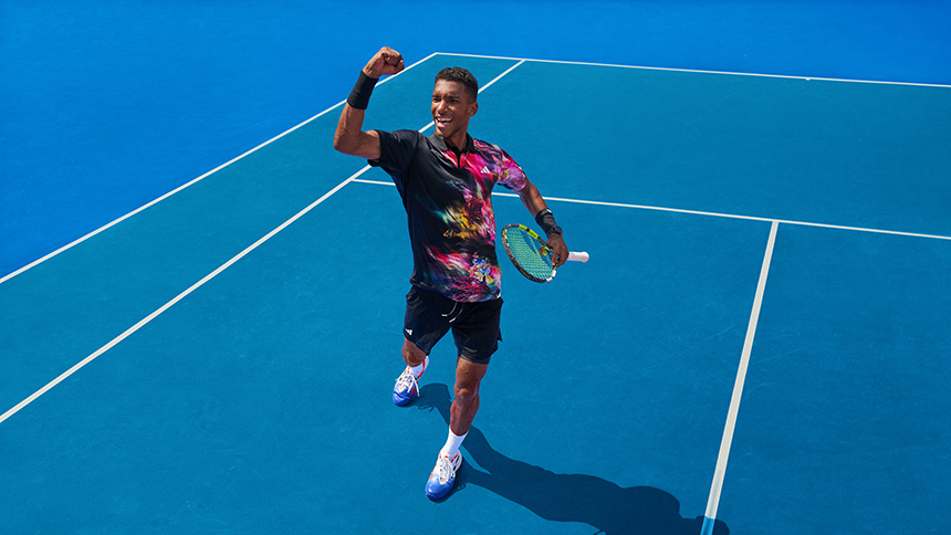 Félix Auger-Aliassime v tenisovém oblečení adidas Melbourne 2023