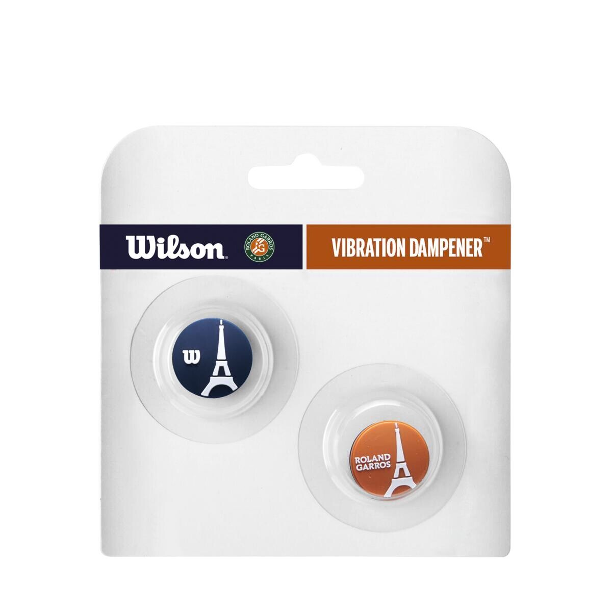 Product detail of Vibrastop Wilson  Eiffel Tower 2 Pack Dampener Roland Garros Blue/Orange