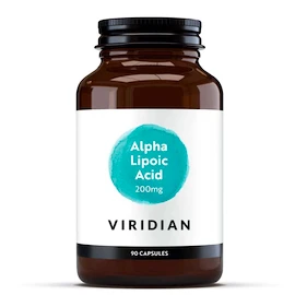 Viridian Alpha Lipoic Acid 200 mg (Kyselina alfa lipoová - ALA) 90 kapslí