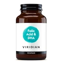 Viridian Folic Acid with DHA (Kyselina listová a DHA) 90 kapslí