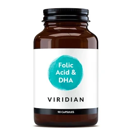 Viridian Folic Acid with DHA (Kyselina listová a DHA) 90 kapslí