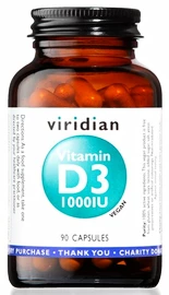 Viridian Vitamin D3 1000 IU 90 kapslí