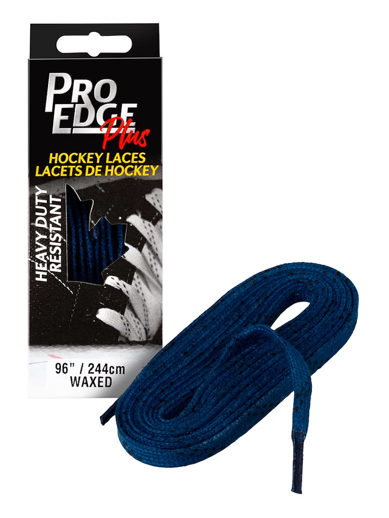 Voskované hokejové tkaničky Sportstape Solid Red Double Tracer Waxed Lace 70S Blue