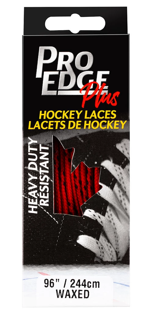 Voskované hokejové tkaničky Sportstape Solid Red Double Tracer Waxed Lace 70S Red