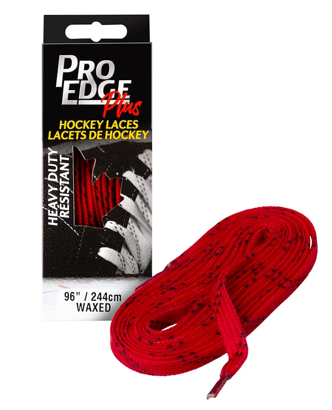 Voskované hokejové tkaničky Sportstape Solid Red Double Tracer Waxed Lace 70S Red