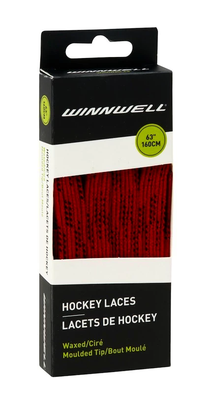 Voskované hokejové tkaničky WinnWell  Red