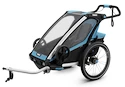 VYSTAVENO PRAHA! Dětský vozík Thule Chariot Sport 1 - 2 sety, modro-zelenámodro-zelená