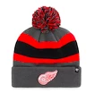 Zimní čepice 47 Brand Breakaway Cuff Knit NHL Detroit Red Wings šedá