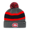 Zimní čepice 47 Brand Breakaway Cuff Knit NHL Montreal Canadiens šedá