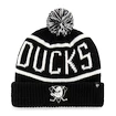 Zimní čepice 47 Brand Calgary Cuff Knit NHL Anaheim Ducks černá