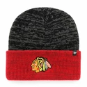 Zimní čepice 47 Brand Two Tone Brain Freeze Cuff Knit NHL Chicago Blackhawks