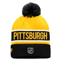 Zimní čepice Fanatics  Authentic Pro Game & Train Cuffed Pom Knit Pittsburgh Penguins