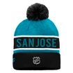 Zimní čepice Fanatics  Authentic Pro Game & Train Cuffed Pom Knit San Jose Sharks