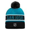 Zimní čepice Fanatics  Authentic Pro Game & Train Cuffed Pom Knit San Jose Sharks