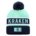 Zimní čepice Fanatics  Authentic Pro Game & Train Cuffed Pom Knit Seattle Kraken