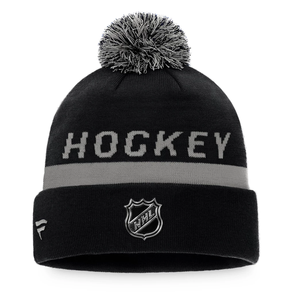 Zimní čepice Fanatics  Authentic Pro Locker Room Cuffed Pom Knit NHL Los Angeles Kings