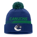 Zimní čepice Fanatics  Authentic Pro Locker Room Cuffed Pom Knit NHL Vancouver Canucks