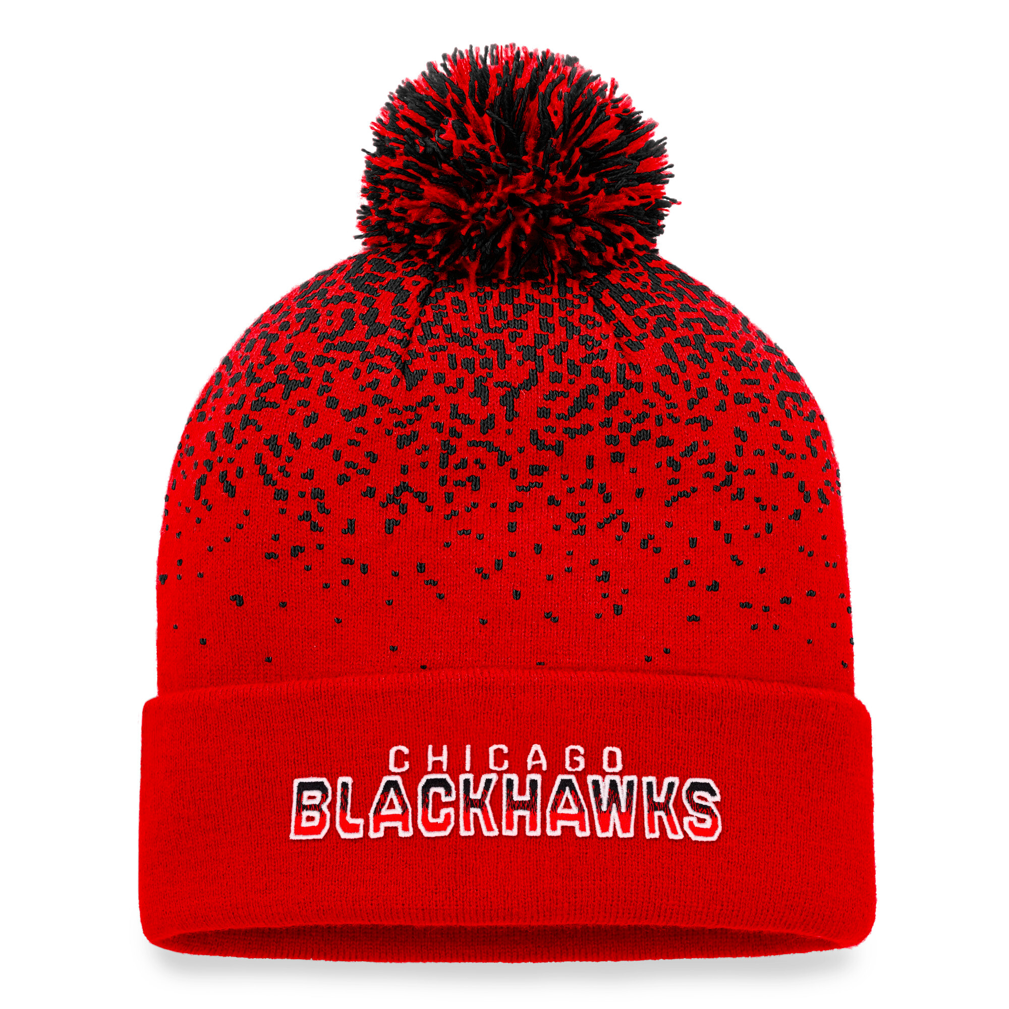 Product detail of Zimní čepice Fanatics Iconic Gradiant Iconic Gradiant Beanie Cuff with Pom Chicago Blackhawks