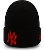 Zimní čepice New Era League Essential Cuff MLB New York Yankees Black/Orange