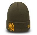 Zimní čepice New Era League Essential Cuff MLB New York Yankees Olive/Yellow