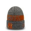 Zimní čepice New Era Marl Cuff Knit MLB New York Yankees šedá